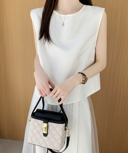 ABITOKYO(アビトーキョー)の「ノースリーブブラウス&シアーメッシュスカパンセットアップ(セットアップ・レディース・ホワイト/ブラック/ブラウン・S/M)」の22枚目の写真