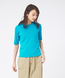 abahouse mavie | ウォッシャブル5分袖プルオーバー(ニット/セーター)