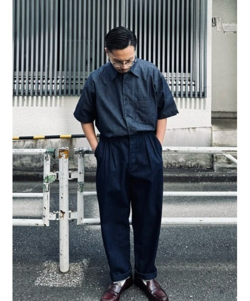 Right-on(ライトオン)の「【SUSTAINA-BLUE】サスティナブルー半袖シャツ(シャツ/ブラウス・メンズ・ダークインディゴブルー・M/L)」の3枚目の写真