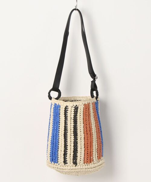 Vincent Pradier（ヴァンサンプラディエ）の「(VINCENT PRADIER)ストライプ柄ショルダーバッグ（ショルダーバッグ・レディース・ブルー・FREE）」の4枚目の写真