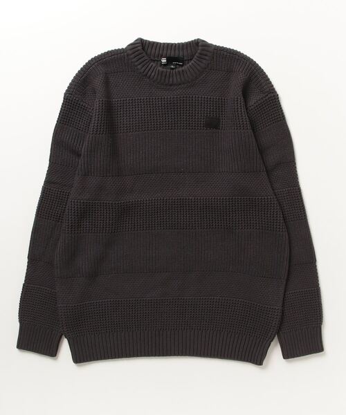 G-STAR Herren Pullover Hori Structure – Gestrickt, Lässiger Winterpullover Mit Geripptem Bund, Ideal Für Kältere Tage