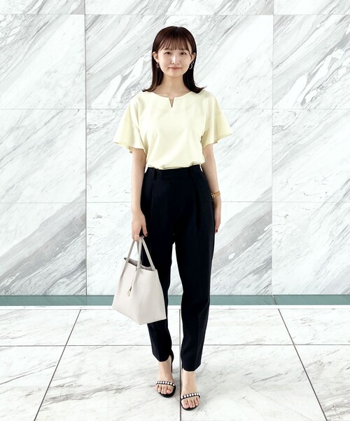 index（インデックス）の「◆【2WAY/軽量】フェイクレザーミドルサイズトートバッグ（トートバッグ・レディース・ライトベージュ/ライトグレー/ブラック・00）」の7枚目の写真