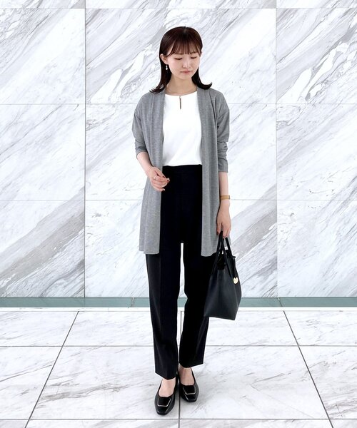 index（インデックス）の「◆【2WAY/軽量】フェイクレザーミドルサイズトートバッグ（トートバッグ・レディース・ライトベージュ/ライトグレー/ブラック・00）」の8枚目の写真