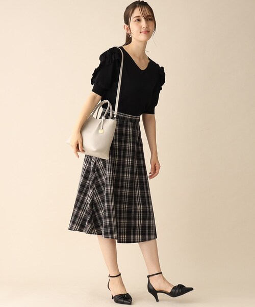 index（インデックス）の「◆【2WAY/軽量】フェイクレザーミドルサイズトートバッグ（トートバッグ・レディース・ライトベージュ/ライトグレー/ブラック・00）」の11枚目の写真