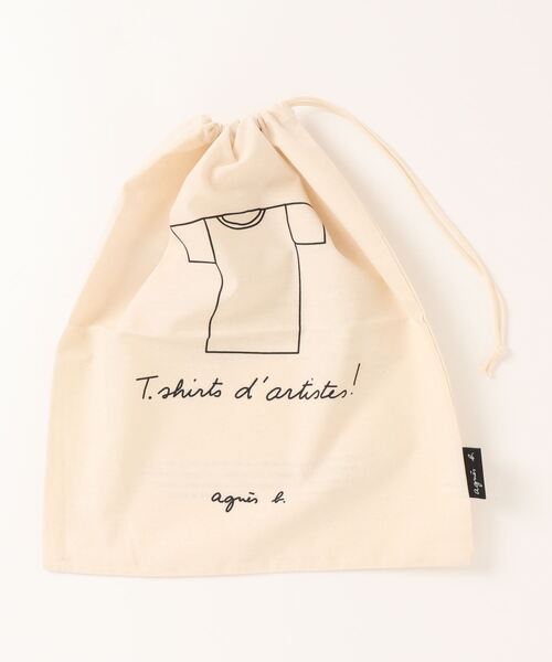 agnes b.（アニエスベー）の「コットン プリント 半袖 アーティスト Tシャツ "Godlis"（Tシャツ/カットソー・レディース・ブラック・SMALL/MEDIUM/LARGE/X-LARGE）」の2枚目の写真