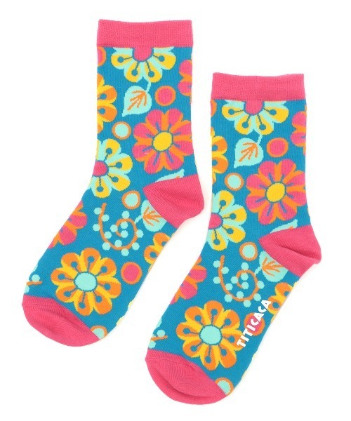 チチカカ（チチカカ）の「アヤクーチョモチーフソックス 23-25cm（ソックス/靴下・レディース・ブルー/ブラック/オリーブ・FREE）」の6枚目の写真