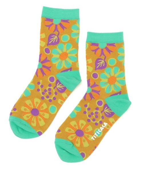 チチカカ（チチカカ）の「アヤクーチョモチーフソックス 23-25cm（ソックス/靴下・レディース・ブルー/ブラック/オリーブ・FREE）」の5枚目の写真