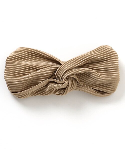 apres les cours（アプレレクール）の「ツイストヘアバンド（ヘアバンド・キッズ・ベージュ/ブラック/チェック・56）」の2枚目の写真