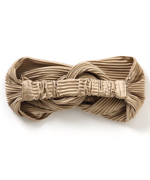 apres les cours（アプレレクール）の「ツイストヘアバンド（ヘアバンド・キッズ・ベージュ/ブラック/チェック・56）」の4枚目の写真