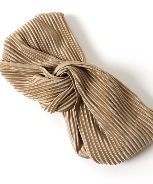 apres les cours（アプレレクール）の「ツイストヘアバンド（ヘアバンド・キッズ・ベージュ/ブラック/チェック・56）」の7枚目の写真