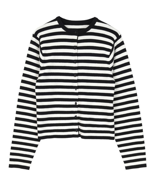 UR'S(ユアーズ)の「クロップドニットカーディガン(カーディガン/ボレロ・レディース・ブラック系その他/ラベンダー/パープル・M/L/S)」の4枚目の写真