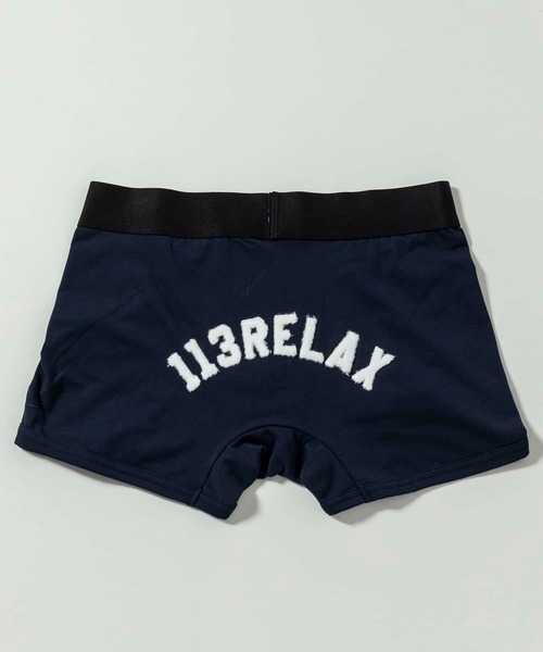 1piu1uguale3 RELAX（ウノピュウノウグァーレトレリラックス）の「1PIU1UGUALE3 RELAX(ウノピゥウノウグァーレトレ リラックス)サガラ刺繍バックロゴボクサーパンツ（ボクサーパンツ・メンズ・ネイビー/ブラック/レッド・L/M）」の6枚目の写真