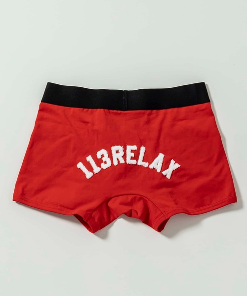 1piu1uguale3 RELAX（ウノピュウノウグァーレトレリラックス）の「1PIU1UGUALE3 RELAX(ウノピゥウノウグァーレトレ リラックス)サガラ刺繍バックロゴボクサーパンツ（ボクサーパンツ・メンズ・ネイビー/ブラック/レッド・L/M）」の7枚目の写真