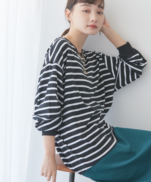 AMERICAN HOLIC（アメリカンホリック）の「アソートコクーンカットプルオーバー（Tシャツ/カットソー・レディース・ブラック/オフホワイト/その他7/ブラック系その他4/ホワイト・M/L）」の4枚目の写真