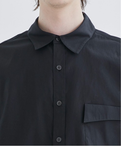 sulvam(サルバム)の「【sulvam/サルバム】BODY OVERLAP STAND COLLAR SHIRT(シャツ/ブラウス・メンズ・ホワイト/ブラック・SMALL/MEDIUM)」の6枚目の写真
