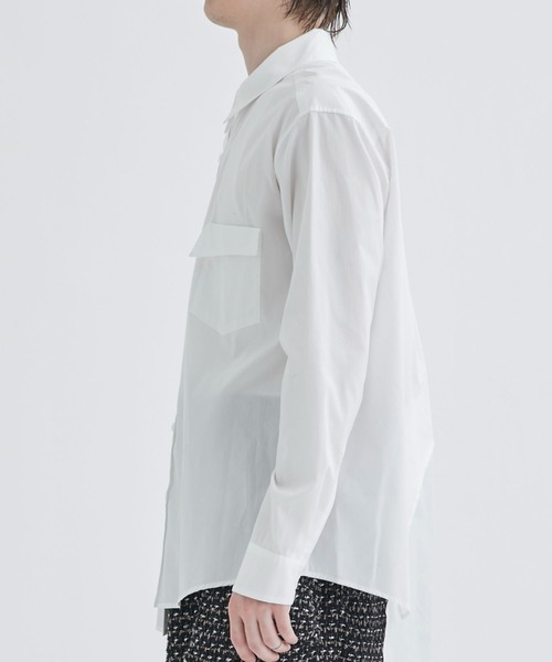 sulvam(サルバム)の「【sulvam/サルバム】BODY OVERLAP STAND COLLAR SHIRT(シャツ/ブラウス・メンズ・ホワイト/ブラック・SMALL/MEDIUM)」の19枚目の写真