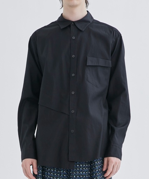 sulvam(サルバム)の「【sulvam/サルバム】BODY OVERLAP STAND COLLAR SHIRT(シャツ/ブラウス・メンズ・ホワイト/ブラック・SMALL/MEDIUM)」の22枚目の写真