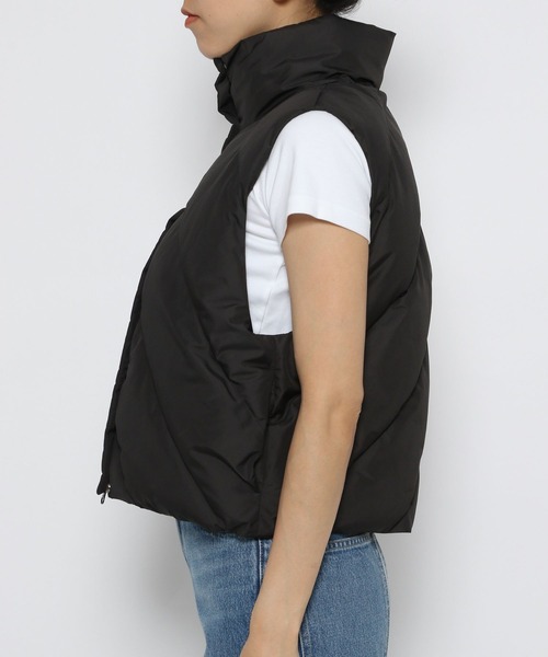 LOWRYS FARM（ローリーズファーム）の「ナカワタショートベスト  906763（ベスト・レディース・アイボリー/パープル/ブラック・FREE）」の8枚目の写真