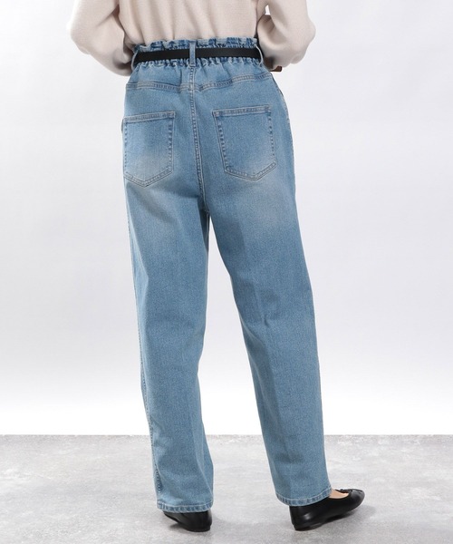 GLOBAL WORK Smile Seed Store（グローバルワーク スマイルシードストア）の「ストレッチタックテーパードデニムパンツ（デニムパンツ・レディース・ブルー系その他5/ブラック/スカイブルー・SMALL/LARGE/MEDIUM）」の19枚目の写真