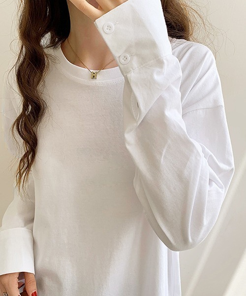 gossip!ロサンゼルス(ゴシップロサンゼルス)の「YUGA ルーズシルエット Tシャツ(Tシャツ/カットソー・レディース・ホワイト・L/M)」の1枚目の写真