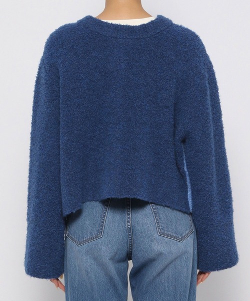 LOWRYS FARM（ローリーズファーム）の「バイカラーボックスカーディガンロングスリーブ　971140（ニット/セーター・レディース・ブルー/ブラック・FREE）」の6枚目の写真