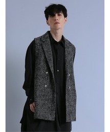 semantic design | セマンティックデザイン ツイード調 テーラーベスト(ベスト)