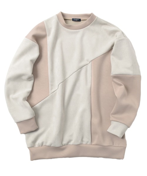 GLAZOS(グラソス)の「フェイクスエード・切り替えクルーネックプルオーバー(その他トップス・キッズ・ベージュ/グレー・140cm/150cm/160cm/170cm)」の12枚目の写真