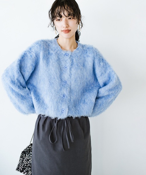 haco!（ハコ）の「猫はかぶれないからそのかわりにコレを！猫みたいにふわふわかわいい猫かぶりニットカーディガン（カーディガン/ボレロ・レディース・ライム/ピンク/ライトブルー・MEDIUM/LARGE/X-LARGE/SMALL）」の11枚目の写真