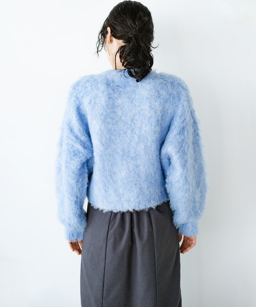 haco!（ハコ）の「猫はかぶれないからそのかわりにコレを！猫みたいにふわふわかわいい猫かぶりニットカーディガン（カーディガン/ボレロ・レディース・ライム/ピンク/ライトブルー・MEDIUM/LARGE/X-LARGE/SMALL）」の13枚目の写真