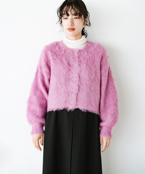 haco!（ハコ）の「猫はかぶれないからそのかわりにコレを！猫みたいにふわふわかわいい猫かぶりニットカーディガン（カーディガン/ボレロ・レディース・ライム/ピンク/ライトブルー・MEDIUM/LARGE/X-LARGE/SMALL）」の18枚目の写真