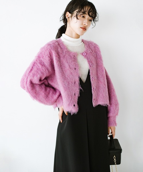 haco!（ハコ）の「猫はかぶれないからそのかわりにコレを！猫みたいにふわふわかわいい猫かぶりニットカーディガン（カーディガン/ボレロ・レディース・ライム/ピンク/ライトブルー・MEDIUM/LARGE/X-LARGE/SMALL）」の21枚目の写真