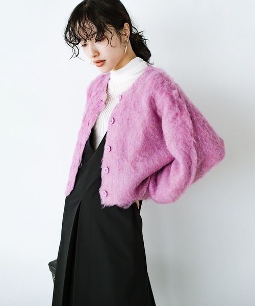 haco!（ハコ）の「猫はかぶれないからそのかわりにコレを！猫みたいにふわふわかわいい猫かぶりニットカーディガン（カーディガン/ボレロ・レディース・ライム/ピンク/ライトブルー・MEDIUM/LARGE/X-LARGE/SMALL）」の22枚目の写真