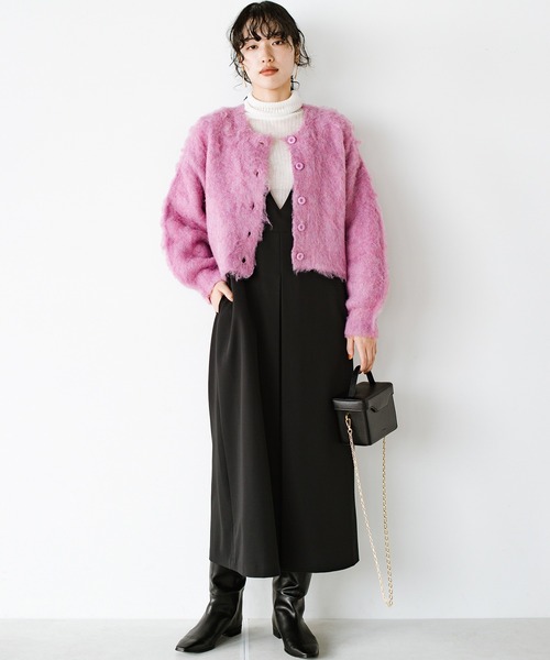 haco!（ハコ）の「猫はかぶれないからそのかわりにコレを！猫みたいにふわふわかわいい猫かぶりニットカーディガン（カーディガン/ボレロ・レディース・ライム/ピンク/ライトブルー・MEDIUM/LARGE/X-LARGE/SMALL）」の9枚目の写真