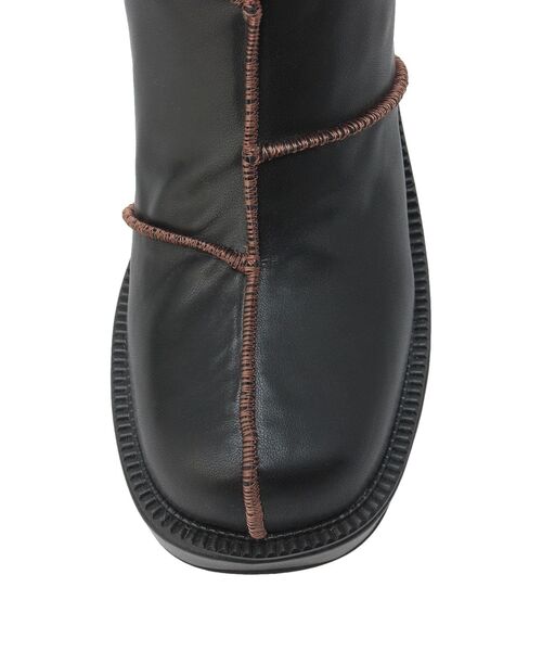 EVRIS(エヴリス)の「ステッチショートブーツ(ブーツ・レディース・ブラック/アイボリー/シルバー・LARGE/MEDIUM/SMALL)」の10枚目の写真