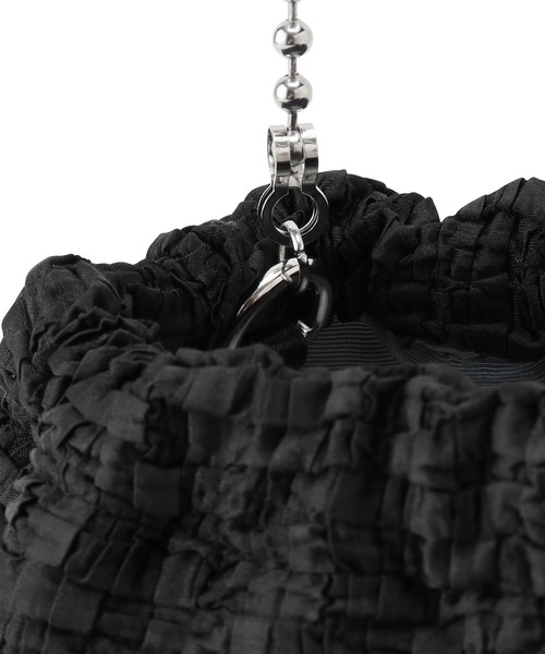 ROPE' PICNIC(ロペピクニック)の「プリーツドロストリングボールチェーンショルダーバッグ(ショルダーバッグ・レディース・ブラック/パープル系その他5・FREE)」の9枚目の写真