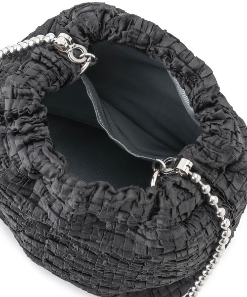 ROPE' PICNIC(ロペピクニック)の「プリーツドロストリングボールチェーンショルダーバッグ(ショルダーバッグ・レディース・ブラック/パープル系その他5・FREE)」の4枚目の写真