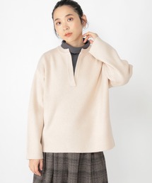 studio CLIP | 7ゲージ キーネックプルオーバー(ニット/セーター)