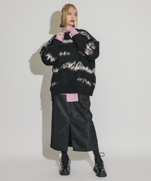 casane（カサネ）の「ヘアリーブリーチニット（ニット/セーター・レディース・ブラック/ホワイト・FREE）」の12枚目の写真