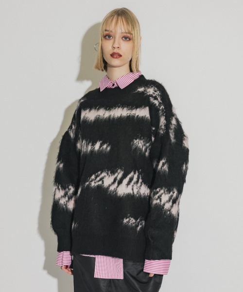 casane（カサネ）の「ヘアリーブリーチニット（ニット/セーター・レディース・ブラック/ホワイト・FREE）」の17枚目の写真