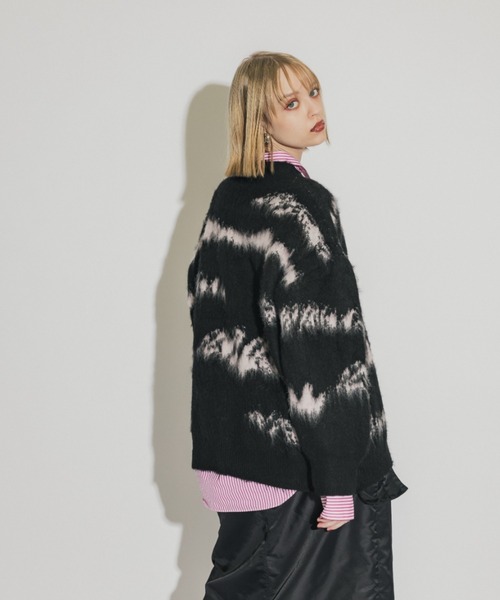 casane（カサネ）の「ヘアリーブリーチニット（ニット/セーター・レディース・ブラック/ホワイト・FREE）」の19枚目の写真