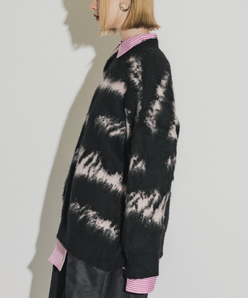 casane（カサネ）の「ヘアリーブリーチニット（ニット/セーター・レディース・ブラック/ホワイト・FREE）」の6枚目の写真