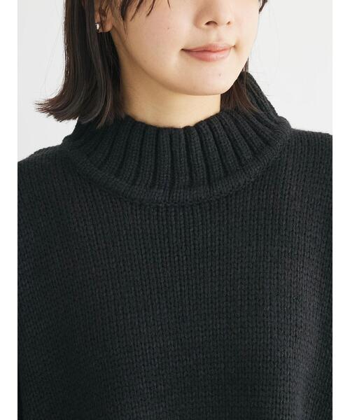 Sugar spoon（シュガースプーン）の「・SUGAR　SPOON　ハイネックショートニット（ニット/セーター・レディース・ブラック/杢グレー/グリーン/オフホワイト/ピンク/ブルー・FREE）」の13枚目の写真