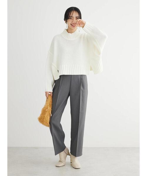 Sugar spoon（シュガースプーン）の「・SUGAR　SPOON　ハイネックショートニット（ニット/セーター・レディース・ブラック/杢グレー/グリーン/オフホワイト/ピンク/ブルー・FREE）」の19枚目の写真