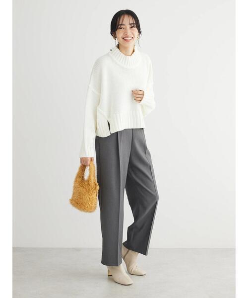 Sugar spoon（シュガースプーン）の「・SUGAR　SPOON　ハイネックショートニット（ニット/セーター・レディース・ブラック/杢グレー/グリーン/オフホワイト/ピンク/ブルー・FREE）」の20枚目の写真