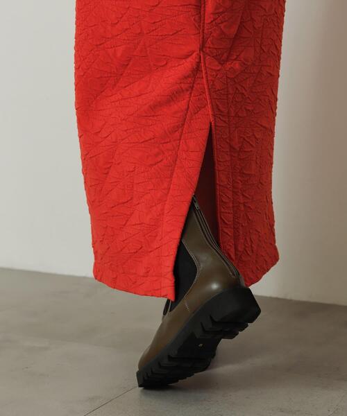 SENSE OF PLACE by URBAN RESEARCH（センスオブプレイスバイアーバンリサーチ）の「フクレジャガードナロースカート（スカート・レディース・レッド/ブラック/アイボリー・ONE）」の22枚目の写真