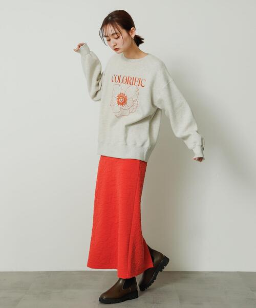 SENSE OF PLACE by URBAN RESEARCH（センスオブプレイスバイアーバンリサーチ）の「フクレジャガードナロースカート（スカート・レディース・レッド/ブラック/アイボリー・ONE）」の16枚目の写真