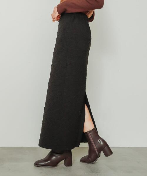 SENSE OF PLACE by URBAN RESEARCH（センスオブプレイスバイアーバンリサーチ）の「フクレジャガードナロースカート（スカート・レディース・レッド/ブラック/アイボリー・ONE）」の9枚目の写真