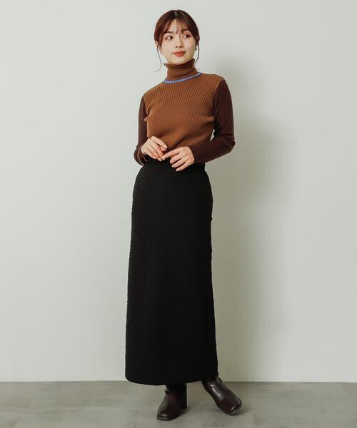 SENSE OF PLACE by URBAN RESEARCH（センスオブプレイスバイアーバンリサーチ）の「フクレジャガードナロースカート（スカート・レディース・レッド/ブラック/アイボリー・ONE）」の8枚目の写真