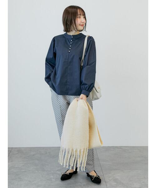 Te chichi TERRASSE（テチチテラス）の「ドットジャカードテーパードパンツ（その他パンツ・レディース・ブラック/モカ/チャコールグレー・F）」の8枚目の写真