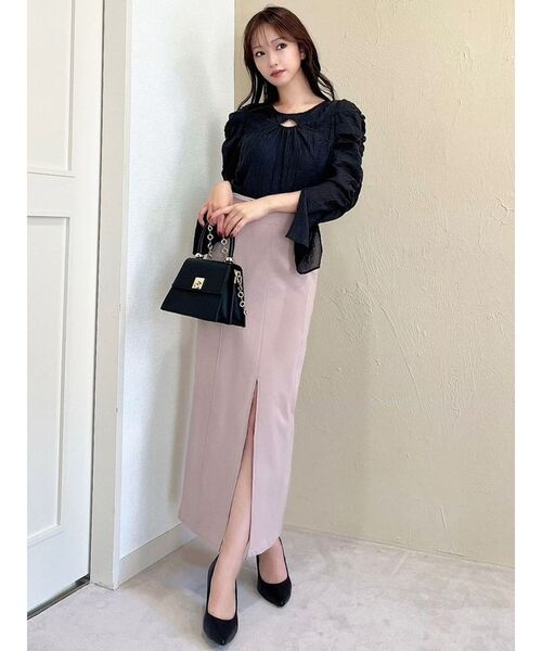 RESEXXY(リゼクシー)の「サイドオープン裏毛タイトスカート(スカート・レディース・ピンク/チャコールグレー/ブラック・FREE)」の15枚目の写真